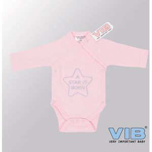 VIB® - Rompertje Luxe Katoen - A STAR is Born (Roze) - Babykleertjes - Baby cadeau