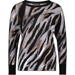 BETTY BARCLAY - Pull - 9893 Black/Grey - Vrouwen - Fijne Brei Print