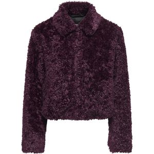Only - Onlginny Short Teddy Jacket - Damesjas - Mauve Wine - Korte Lengte