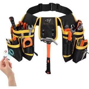 Verstelbare Oxford gereedschapstas heren - 26 vakken - bouwvakkers en elektriciens