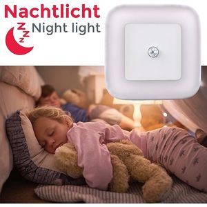 Nachtlampje Volwassenen - Kindernachtlampen - Nachtlampje Stopcontact - Stopcontactlamp - Kinderen & Baby - Dag en Nacht Sensor