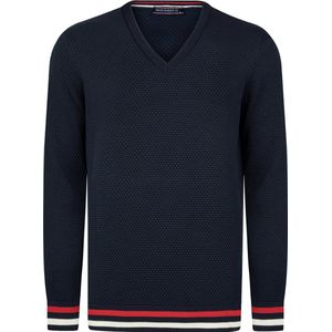 Felix Hardy V-Neck Sweater - V Trui - 100% Katoen Heren Navy - Xl