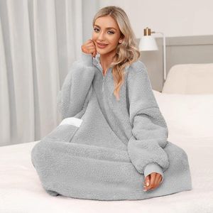 Oversized hoodie, fleece enorme draagbare deken voor vrouwen en mannen