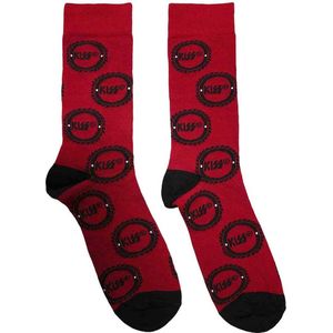 Kiss - Buzzsaw Logo Pattern Sokken - EU 39-45 - Rood