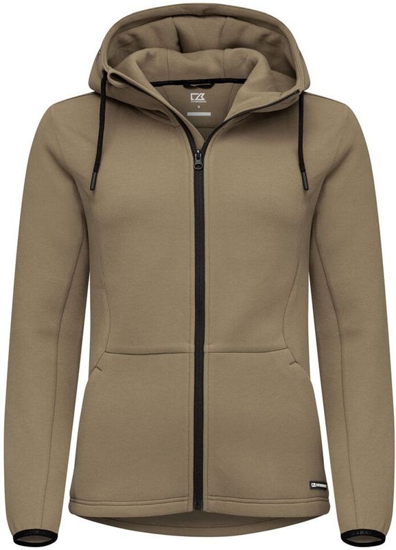 Cutter & Buck Pemberton Hood Fz Dames Khaki maat S