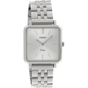 OOZOO Vintage series - zilverkleurige horloge met zilverkleurige roestvrijstalen armband - C9950 - Ø29