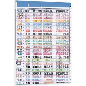 Forex - '' No More Mean People' Bord - 80x120cm Foto op Forex