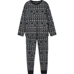 Name it - Kinder Pyjama - Grijs - Kerstmis - Katoenen Pyjama voor Jongens en Meisjes