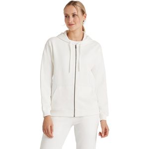 FALKE Basic Light Sweat Zip Jacket zacht comfortabel katoen sweater dames wit - maat XS