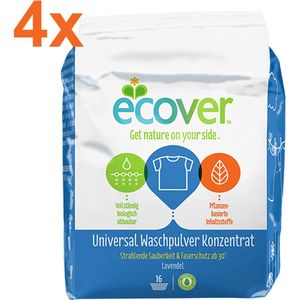 Ecover - Universal - Waspoeder - 4x 1,2 kg - 64 Wasbeurten - Voordeelverpakking