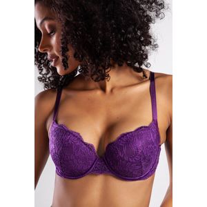 Colors Dames Lingerie Voorgevormde Push-up beugel Bh-127-006-0 - Maat 80B - PAARS