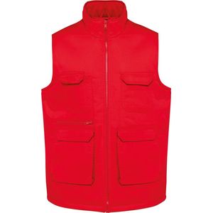 WK. Designed To Work Gewatteerd unisex gilet in polykatoen met veel zakken WK607 - Red - XS