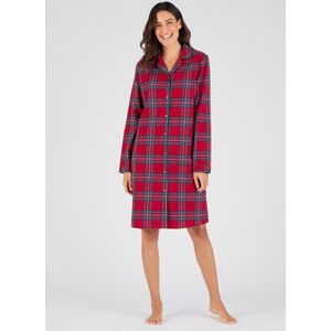 Damart - Slipdress van puur katoen flanel - Rood - 42-44 (M)