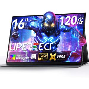 UPERFECT - G02 - Draagbare Monitor - 16 inch - 120Hz - Volledig Aluminium Frame - Anti-verblindend Scherm