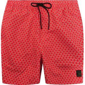 HUGO BOSS Vibe swim shorts - heren zwembroek - middenrood dessin