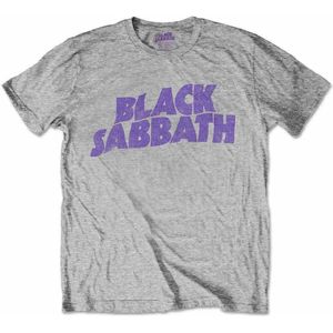 Black Sabbath - Wavy Logo Kinder T-shirt - Kids tm 10 jaar - Grijs