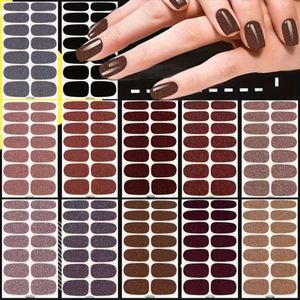 GUAPÀ® Nail Wraps Nagelstickers 12 Vellen | Herfst Nagellak Wraps | Nail Art | Nagel Folie | Diverse kleuren Nagel Folie | 12 Vellen Nagelstickers | Plaknagels | 12 Vellen Nail Wrap Nagellak Stickers Bruin Herfst Tinten