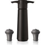 Vacu Vin Wine Saver Zwart | Vacuüm Wijnpomp | 2 Vacuum Wine Stoppers