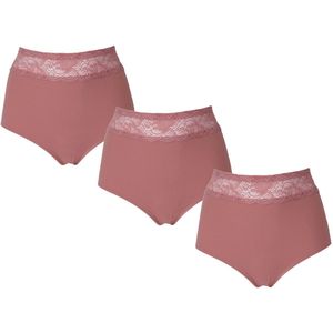 3-Pack Dames tailleslips met kant 808 J&C Terracotta - maat M