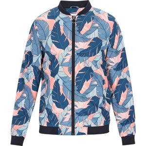 MO - Tussenjas - Blauw - Bomberjack - Normale Pasvorm - Bloemenprint