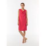 comma - A-lijn Jurk - Effen - Knielang - Cascadehals - Mouwloos