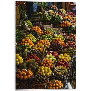 Forex - Fruitmanden op de Markt - 40x60cm Foto op Forex