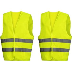 Doodadeals® - 2x Veiligheidshesje XXL voor Volwassenen – Veiligheidsvest – Auto – Gele Hesjes – Extra groot