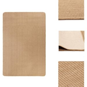 vidaXL Weven Jute Tapijt - 180 x 250 cm - Duurzaam 100% Jute - Anti-slip - Vloerkleed