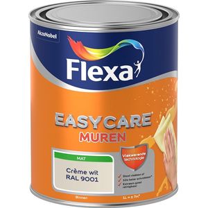 Flexa Easycare Muurverf - Mat - Mengkleur - Crème wit / RAL 9001 - 1 liter