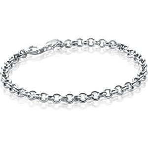 Zinzi zilveren jasseron armband 4,5mm breed 18cm ZIA1911