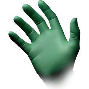 Ampri biologisch afbreekbare handschoen nitril groen maat XL per 10 x 100 stuks