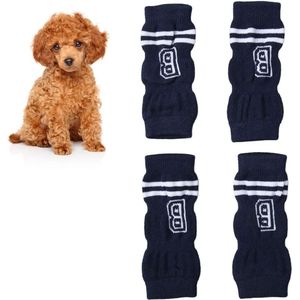 Hond Elleboog Protector Sokken - 4 Stuks Gebreide Been Warmer Wraps - Elleboog Beschermhoes Voor Kleine Middelgrote Huisdieren .