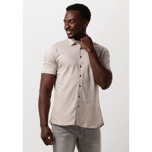 Desoto Short Sleeve Jersey Overhemd Beige - Maat L - Heren - Overhemden Casual