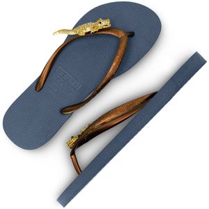 Uzurii Gold Crocodile Switch - Marineblauw