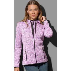 Stedman Dames Knit Fleece Vest met Capuchon kleur Roze Maat M