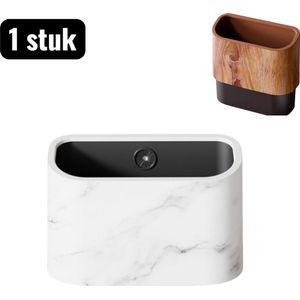 1 stuk - Prullenbak - Mini-prullenbak - Mini Bureau Prullenbak - Vierkante Mini Prullenbak - Dubbelloops ontwerp - geen deksel - geschikt voor bureaus, kantoren en slaapkamers - Wit