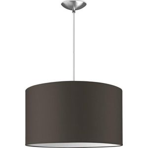 Home Sweet Home hanglamp Bling - verlichtingspendel Basic inclusief lampenkap - lampenkap 40/40/22cm - pendel lengte 100 cm - geschikt voor E27 LED lamp - taupe