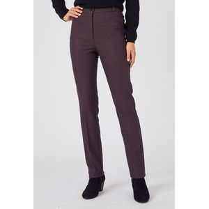 Damart - Stretchbroek in jacquard met smal toelopende pijpen - Dames - Beige - 38