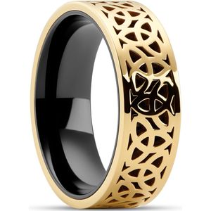 Lucleon - Heren - Titanium Ringen - Goudkleurig