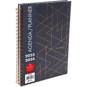 Verhaak Agenda Planner Spiraal Paars A4 - 18 maanden 2023-2024 - 30x21 cm