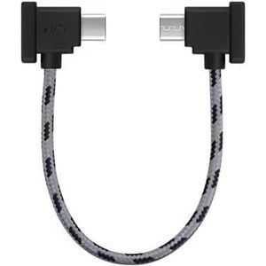 Allecto plus - Micro-USB naar USB-C afstandsbedieningskabel - DJI drone datakabel - Rechte hoekkabel - Overdrachtskabel voor DJI drones - 15 cm