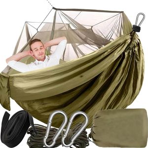 Ultralight Breathable Camping Hammock with Mosquito Net for Trekking Backpacking Survival - 260 x 140 cm