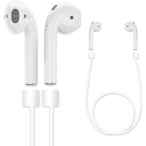 Anti-Lost Strap geschikt voor Apple Airpods - EarPods - Silicone koord - Wit