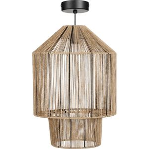 Mica Decorations Elsa Hanglamp - H49 x Ø35 cm - Jute - Lichtbruin