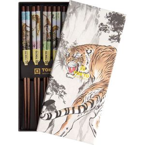 Tokyo Design Studio - Chopsticks Set - Eetstokjes - 5 paar - Tiger