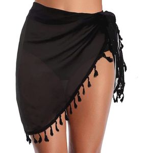 Elegante chiffon strandjurk met franjes voor dames