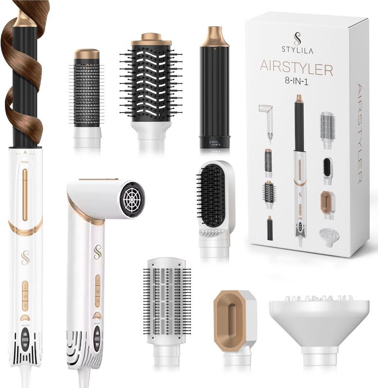 Stylila - 8-in-1 Airstyler - Multistyler - Roterende Fohnborstel