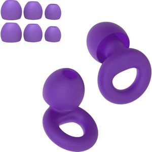 Oordopjes Festival - Slaap Oordopjes - Earplugs - Oordopjes Concert - Oordopjes Slapen - Reizen - Herbruikbare Gehoorbescherming - Siliconen - Paars - Verschillende maten