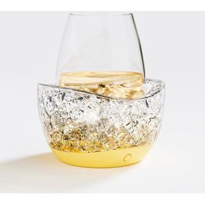 Wijnglas Koeler - Houdt Wijn Koud - Geschikt voor Feestjes - Oranje