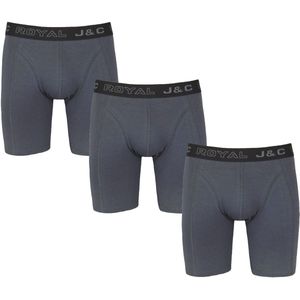3-PACK LUXE EN ELASTISCHE HERENBOXERSHORT MET LANGE PIJPEN J&C - maat L